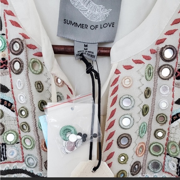 NWT sheer bohemian blouse - Picture 6 of 6